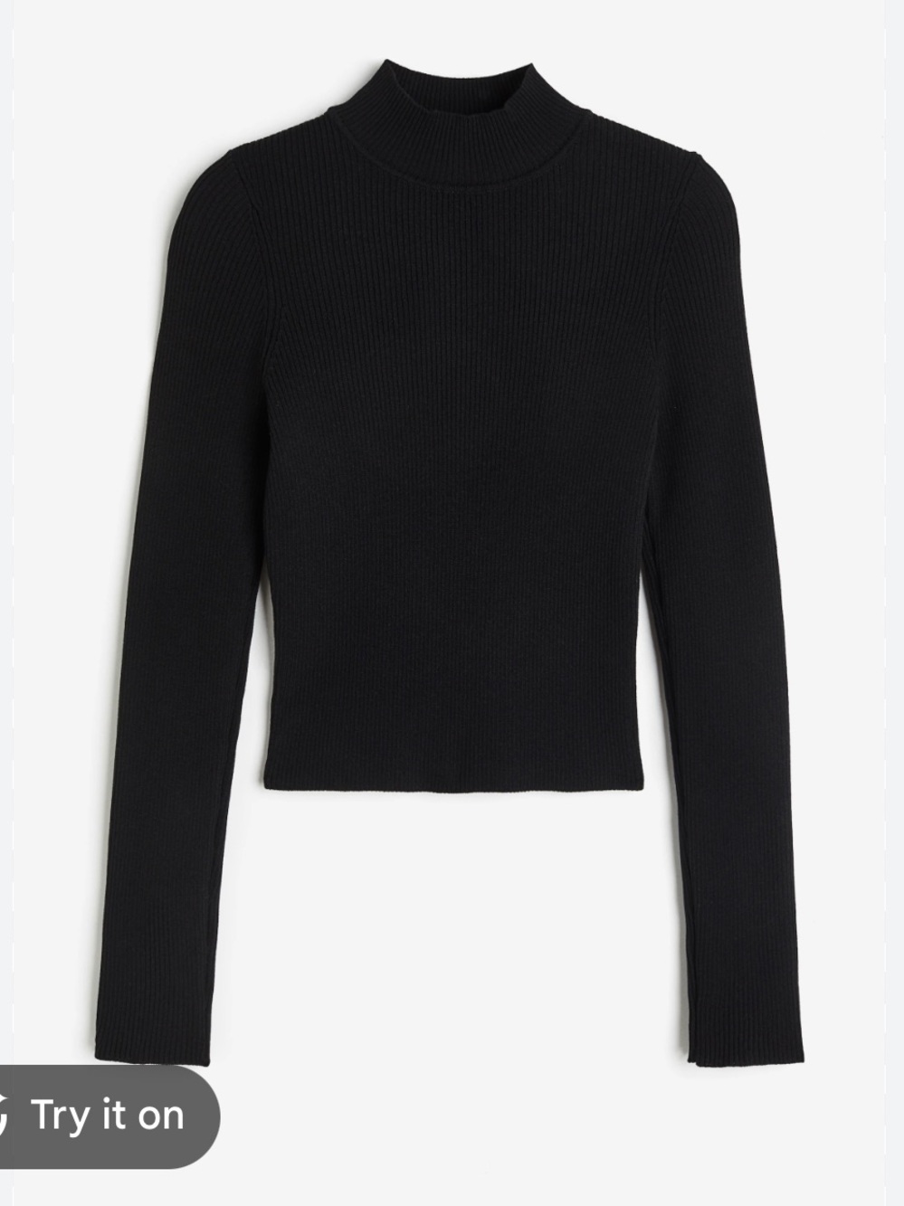 H&M Divided Black Ribbed Turtleneck Sweater